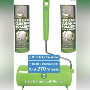 Leo Large 90-Sheet Lint Roller - Includes 2 Refills
NEW